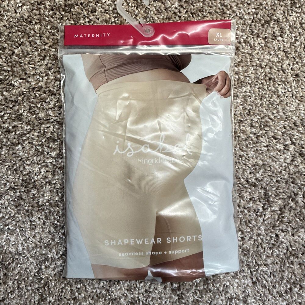 Isabel Maternity Shapewear Shorts Belly Support Taupe Size XL NWT